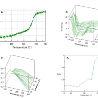 Fluorescence and CD Spectra using Temperature/Wavelength Measurement program