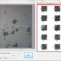 Foreign material measurement supported by "Measurement Assist" function and "Sample Search" function